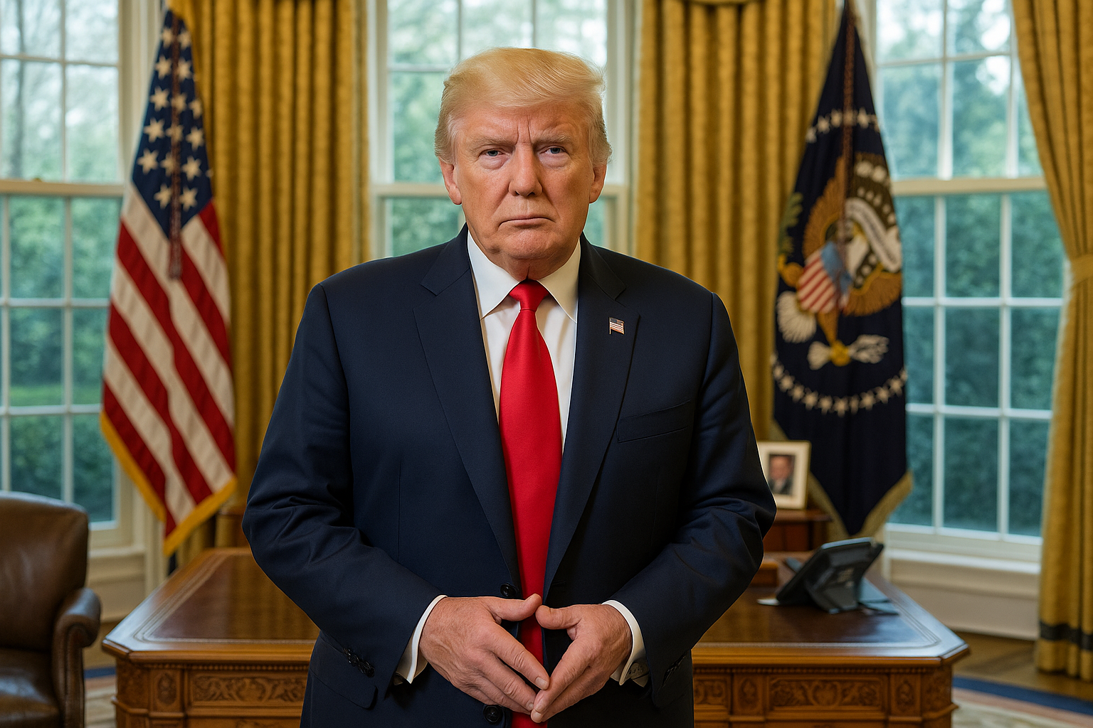 Donald Trump in the Oval Office